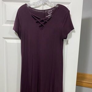 Maurice’s 24/7 swing dress with criss cross detail